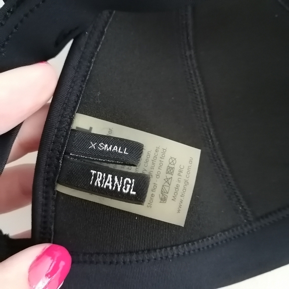 Triangl Mesh Overlay Neoprene Triangle Bikini Top XS - Picture 9 of 12